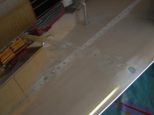 Left side/skin of Vert Stab w/ 'dings' fixed