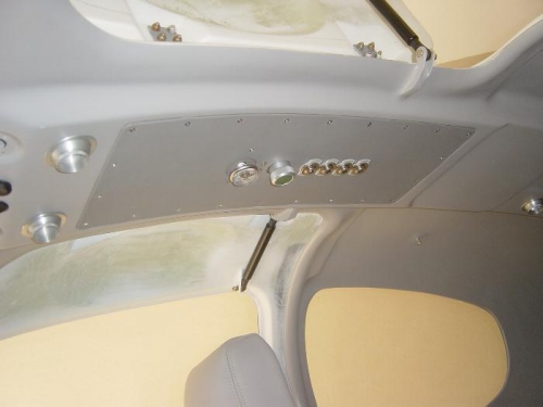 Leather covered Overhead close-out  w. Oxygen manifold installedunted