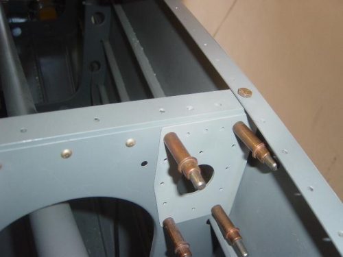 Tailcone opened up and right side doubler clecoed and match drilled