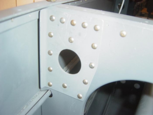 Left side doubler riveted in place