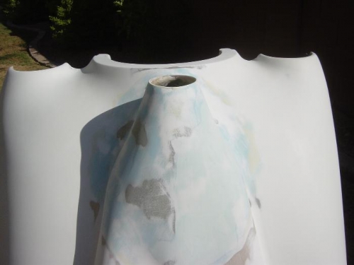 Meal glaze applied and Smoothprime squeeged into pinholes