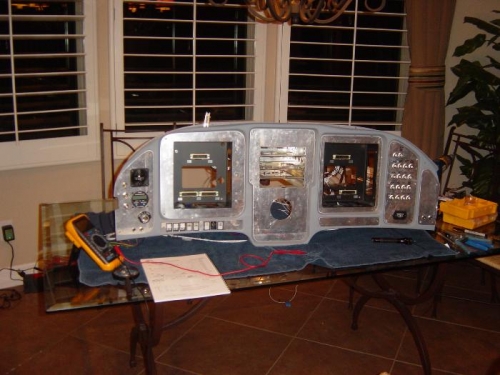 All of the EFUIS/MFD RS 232 connections made