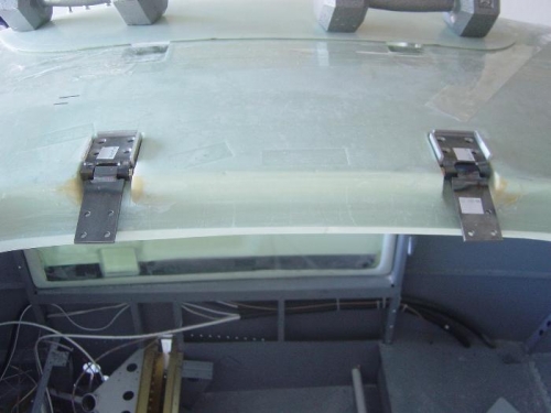 Left door hinges w/spacers ready for drilling