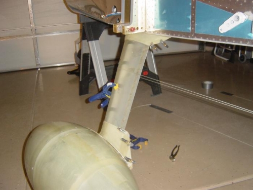 Left gear fairings curing