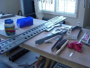 Spars, end ribs and reinforcement plates