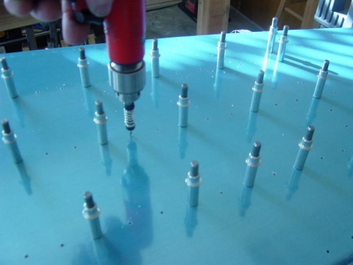 match drill bottom skin to stiffeners