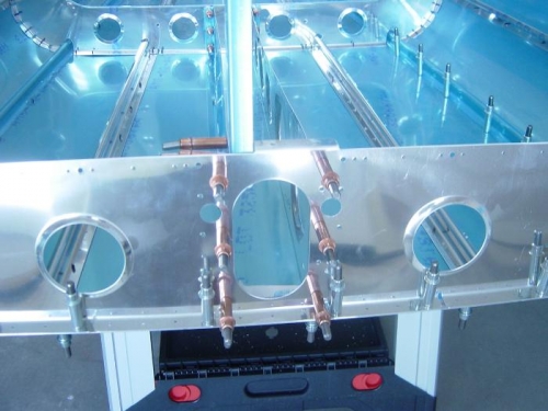 Cleco and match drill bellcrank to F1006