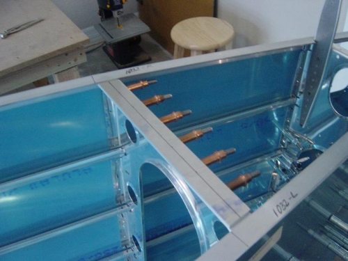 longerons installed and match drilled