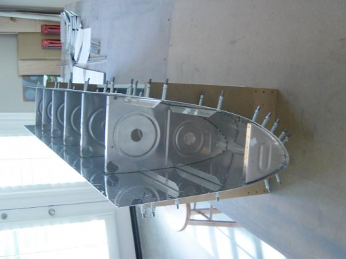 Stiffeners and Ribs in place and Drilled