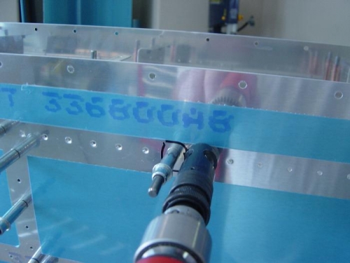 Countersink skin to baffle holes, kleaving every 10th hole uncountersunk