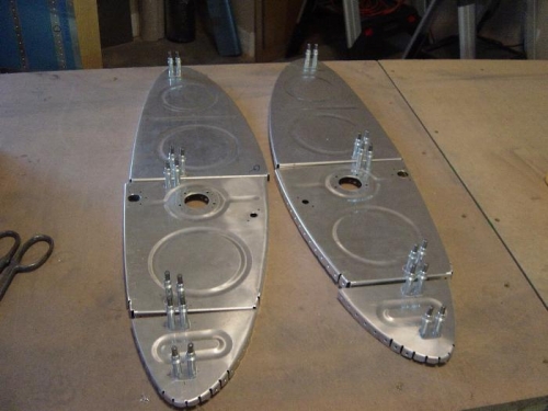 holes plugged and drilled and dimpled