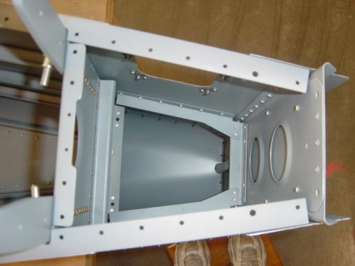 Aft section completed , drove these w/ flush sedt and bucked them, not room to back rivet