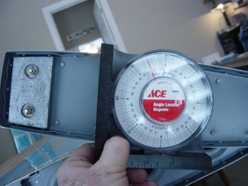 check for 25 degree down travel -OK