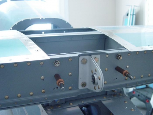 Clecoed, and drilled and top bolts attached