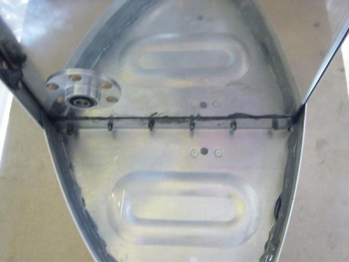 Bottom view showing proseal ooze