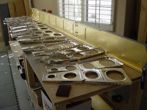 dissassembled,holes deburred ready for scotchbrite