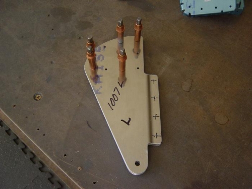 Drilled the brackets for the RIGHT flap (this photo is of the LEFT)