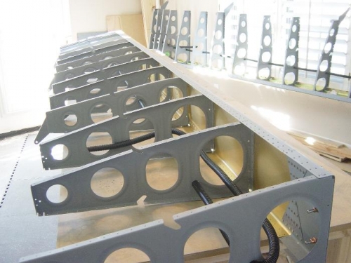 All Wings ribs installed Both spars!