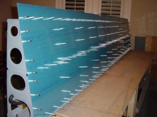 Clecoed and match drilled