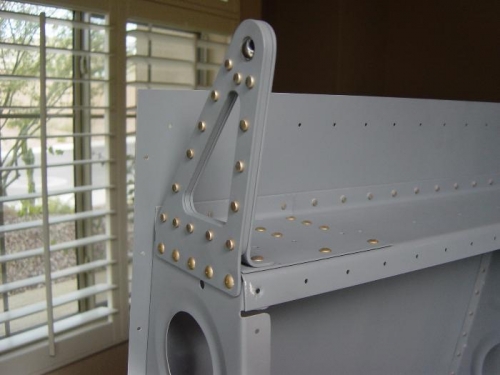 outboard aileron hinge bracket riveted