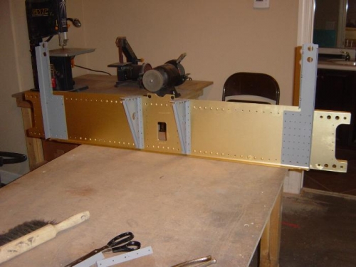 Parts bolted & clecoed to Fwd mid bolkhead