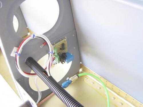 Gretz heated pitot connected, tested and plumbed