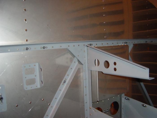 The afte side showing the rudder pedal brace attached
