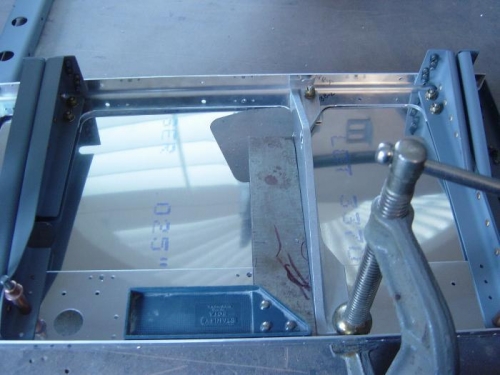 Match drill the control column mounts to each side