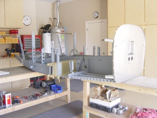 Bolted together w/ Spacers prior to riveting