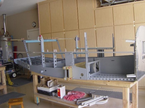 R longeron in place as well as both mid cabin decks