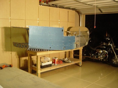 Right skin clecoed in place.