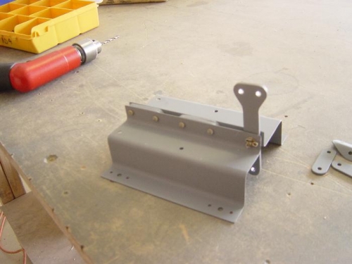 Bracket primed and riveted together