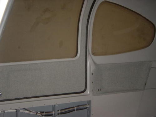 Right side rear seat side panel installed