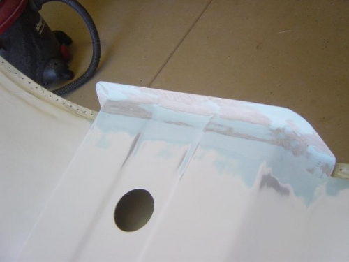 Trimmed to final width and filled and sanded