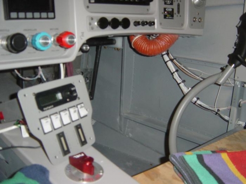 Aileron trim debugged and wireed to fuse panel and ground block