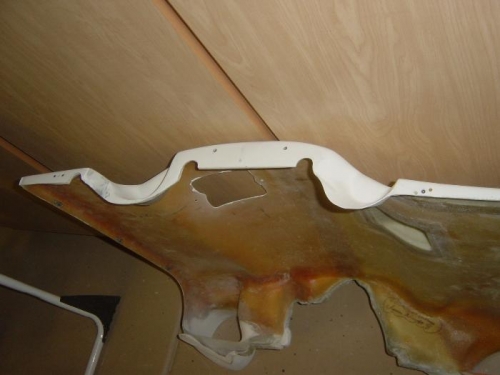 Aft end of plenum showing nutplates for attaching baffling