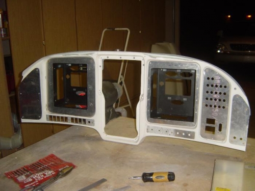 Pilot and Copilot MFD mounting cases attached