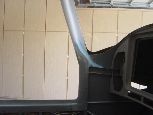 Front doorposts beginning to come into shape