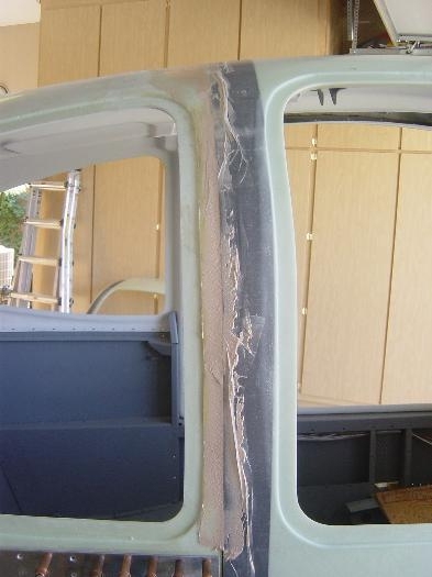 Flox, colodial silica,micro squeeged into door/cabin gap