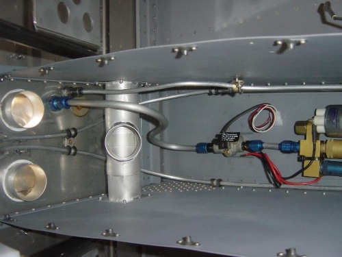 FloScan fuel flo sensor installed and connected to fuel system