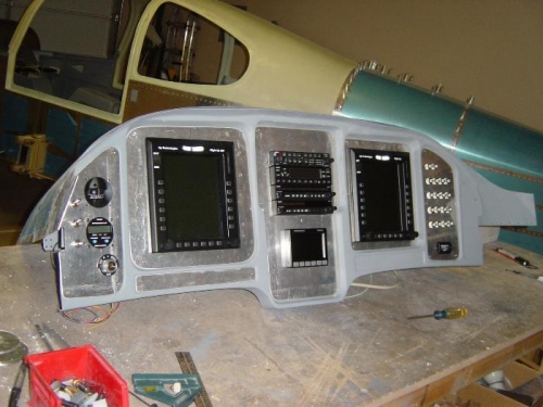 Most of the major avionics physically mounted