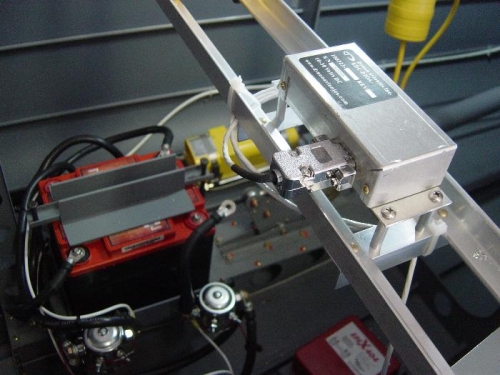 D-sub connector facing forward