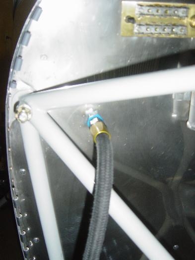 Firewall penetration for manifold pressure sensor.