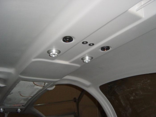 Aft LED lights and switches.