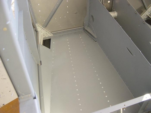 Left front floor pan in place