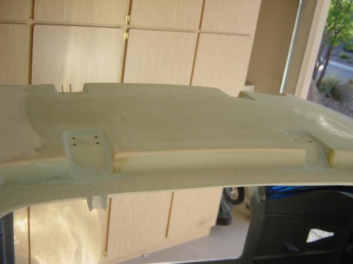 Right door hinge pockets filled and sanded