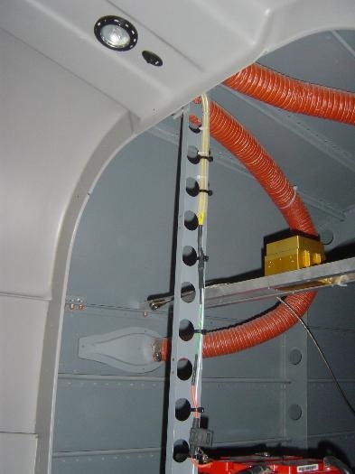 Baggage compartment light and switch