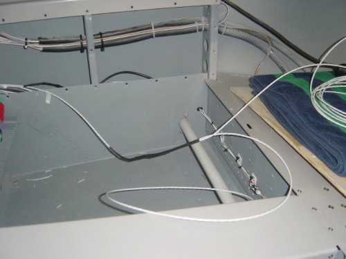 Rear seat headset cables wired into audio panel.