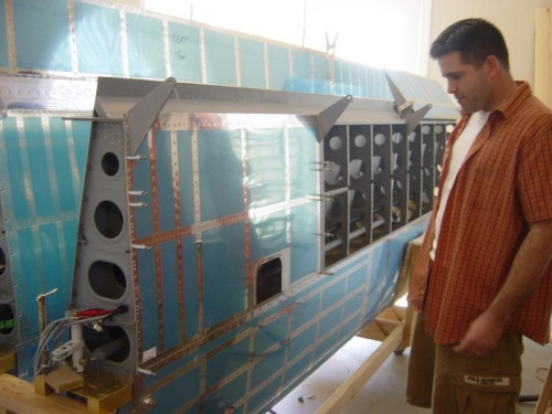 Admiring his handiwork!