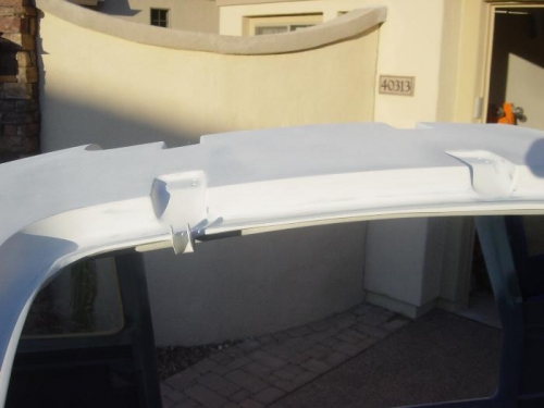 Fwd Cabin cover pniholes filled and primed